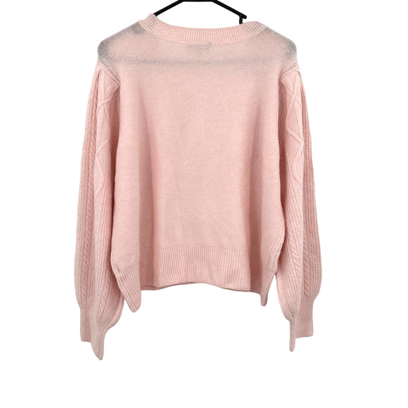 1.State size XL light pink pullover knit sweater cable knit - Picture 2 of 5